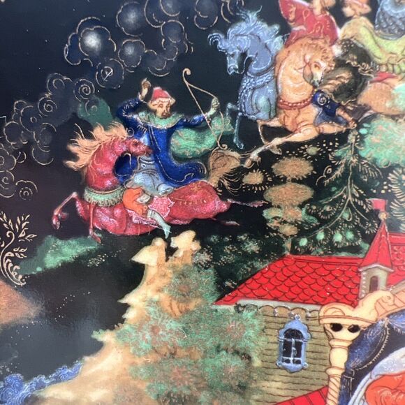 2 VTG Bradford Russian Legends Fairy Tales 1988 Collector Plates 1 & 2 Signed #d - Picture 9 of 16